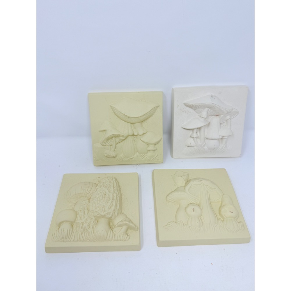 Mushroom Plaster Casting Mold Set Woodland Fungi Art Decor DIY Craft Project‎